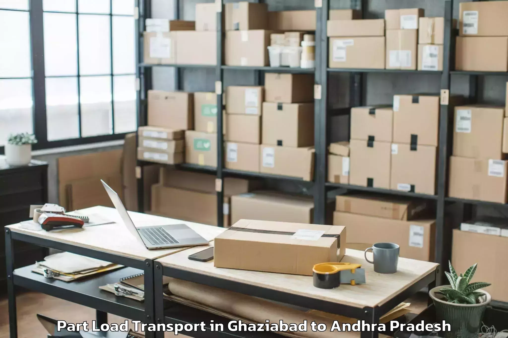 Quality Ghaziabad to Movva Part Load Transport